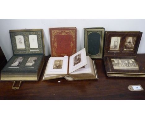 Victorian Albums.&nbsp;&nbsp;2 morocco gilt bound albums, c.1860, each with manuscript poems &amp; quotations, pasted-in phot