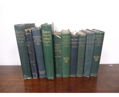 PLUES MARGARET.&nbsp; 9&nbsp;various works re. plants, ferns &amp; grasses. Plates &amp; illus. Orig. cloth. 1860's-1890's; a
