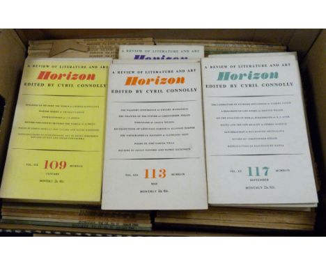 CONNOLLY CYRIL (Ed). &nbsp;Horizon, A Review of Literature &amp; Art. Vols. 1 to 20 (nos. 1-120/121) plus index vol. for nos.