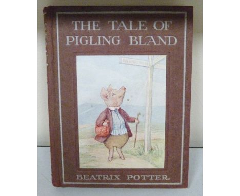 POTTER BEATRIX. &nbsp;The Tale of Pigling Bland. Col. plates &amp; other illus. Orig. dark pink brds. with picture of the pig