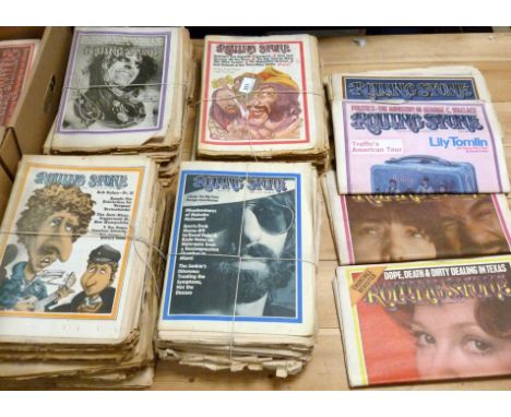ROLLING STONE. &nbsp;An unbound run of this important periodical which focused on rock &amp; other music, literature, cutting