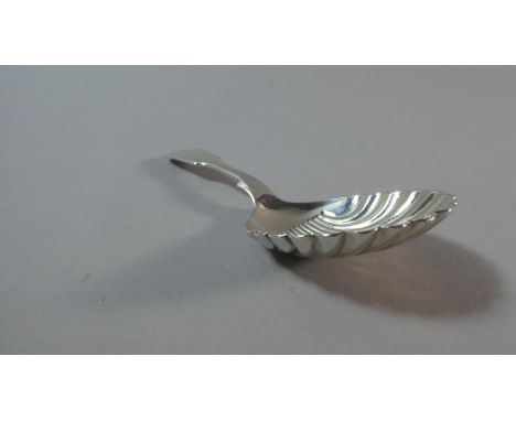 A Victorian Scottish Silver Tea Caddy Spoon with Shell Shaped Bowl, Edinburgh 1844 
