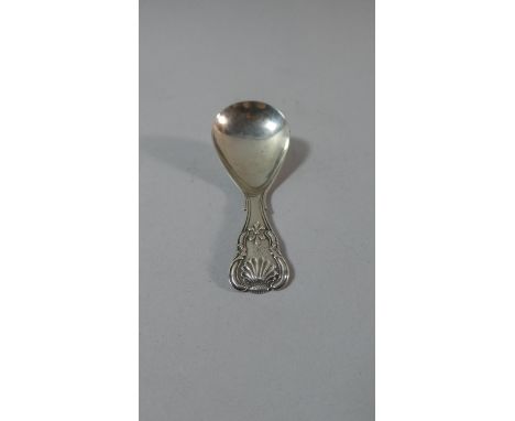 A Georgian Silver Tea Caddy Spoon by George Unite with Kings Pattern Terminal. Birmingham Hallmark 