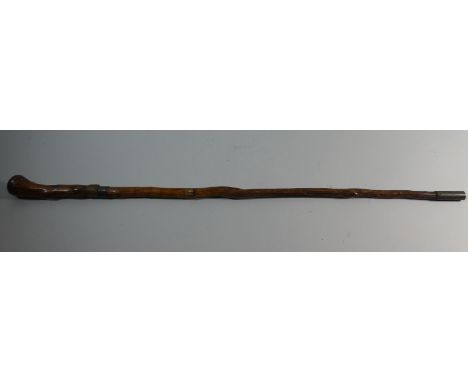 A 19th Century Thorn Wood Swordstick with 66cms Long Blade 