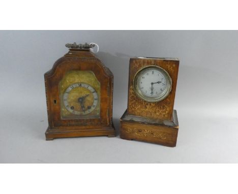 Two Walnut Clock Cases (In Need of Full Restoration) One with Battery Movement&nbsp;