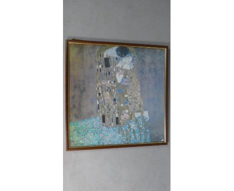 A Framed Gustav Klimt Print, The Kiss, 67cm High&nbsp;
