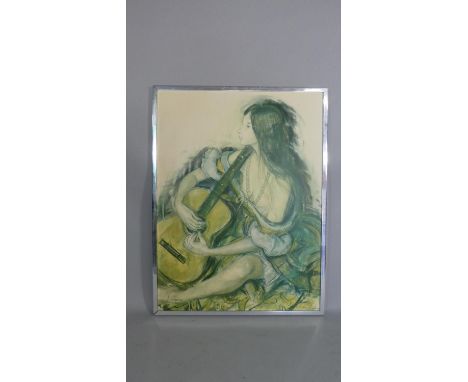 A Framed Sheldon Clyde Schonberg Print, "Deborah Dreaming", Inscribed Verso, New York Graphic Society, Intaglio, 287, no.20, 