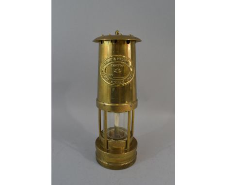 A Welsh Brass Miners Safety Lamp