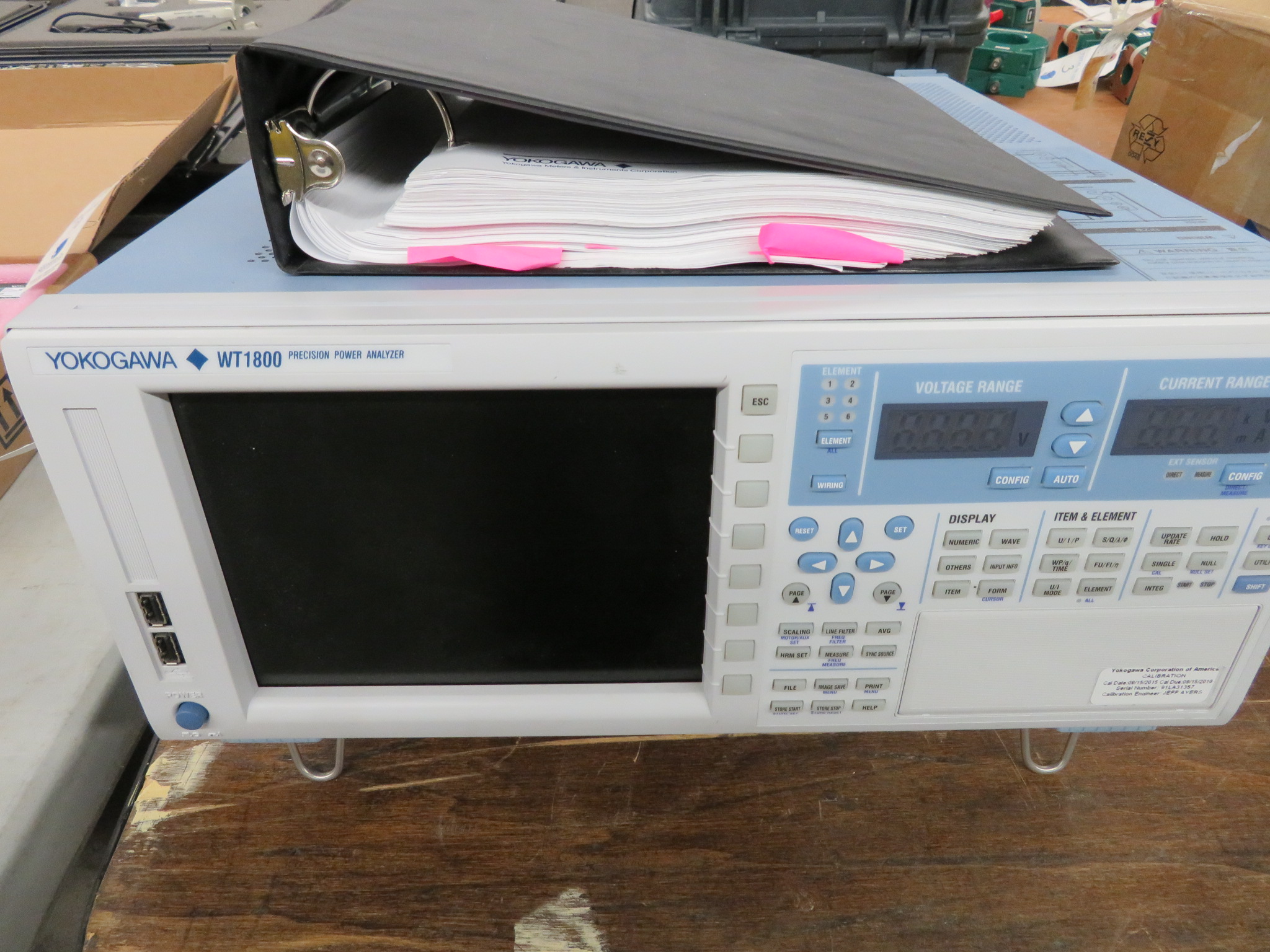 Yokogawa WT1800 Precision Power Analyzer S/N 91LA31357