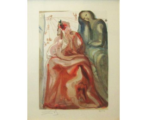 SALVADOR DALI (Spanish, 1904-1989), 'Dante re-awakes' The Divine Comedy: Purgatory 1963, lithograph in colours, 35/100, signe