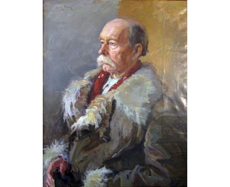 SERGEI LUKIN (b.1923), 'Portrait of a gentleman 1947', oil on canvas, 80cm x 60cm, signed.