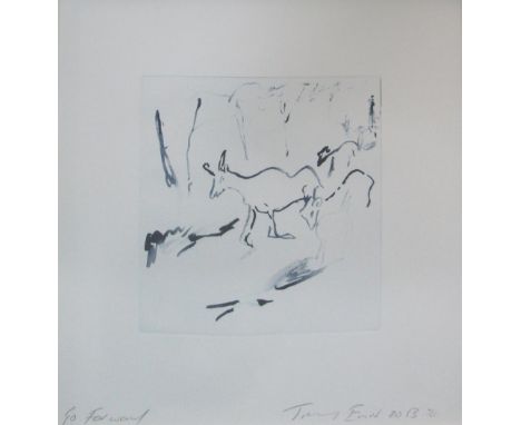 TRACEY EMIN (British, b.1963), 'Go Forward', original polymer gravure etching on wove paper, 35cm x 38cm, numbered 96/200, si