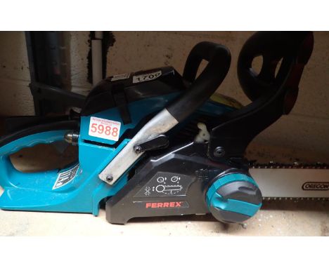 Ferrex 41cc petrol chainsaw. Not available for in-house P&amp;P, contact Paul O'Hea at Mailboxes on 01925 659133 