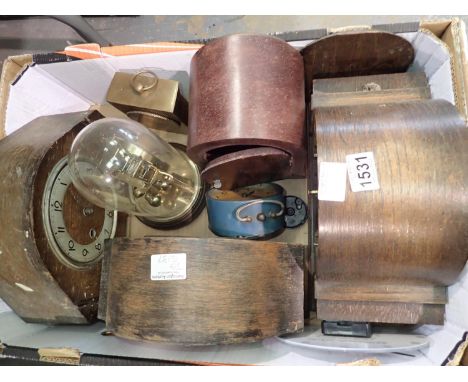 Vintage mantle clocks for spares and repairs including Anniversary clock. Not available for in-house P&amp;P, contact Paul O'