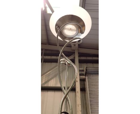 A metal uplighter  with reading light. Not available for in-house P&amp;P, contact Paul O'Hea at Mailboxes on 01925 659133 