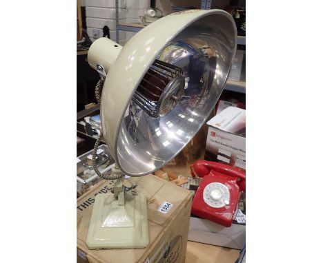 Vintage Pifco heat lamp with cast iron base. Not available for in-house P&amp;P, contact Paul O'Hea at Mailboxes on 01925 659