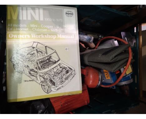 Box of mixed spanners, tools etc and a Black &amp; Decker grinder. Not available for in-house P&amp;P, contact Paul O'Hea at 