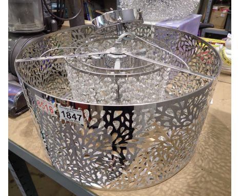 An aluminium ceiling light fitting. Not available for in-house P&amp;P, contact Paul O'Hea at Mailboxes on 01925 659133 
