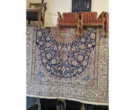 FINE CENTRAL PERSIAN SILK NAIN CARPET 315CMS X 205CMS