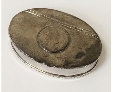 GEORGIAN SILVER SNUFF BOX - 4 OZS APPROX