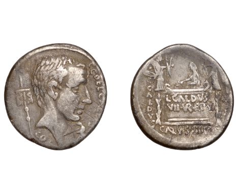 Roman Republican Coinage, Caius Coelius Caldus, Denarius, Rome, 51 BC, c coel c[–], before head of Caldus right, boar by chin