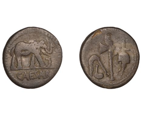 Roman Imperatorial Coinage, The Caesarians, Julius Caesar, Denarius, Military mint travelling with Caesar, 49-8 BC, caesar in