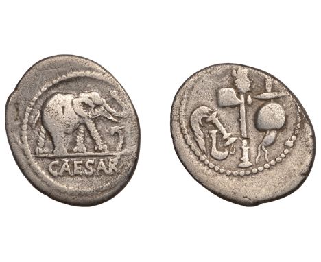 Roman Imperatorial Coinage, The Caesarians, Julius Caesar, Denarius, Military mint travelling with Caesar, 49-8 BC, caesar in