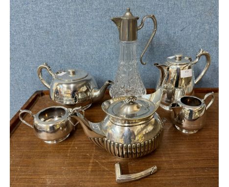 A Waker and Hall silver plated tea service 