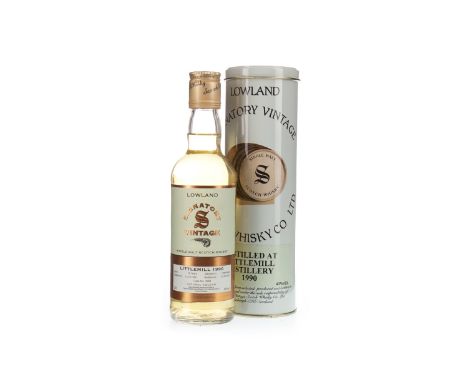 LITTLEMILL 1990 SIGNATORY VINTAGE AGED 16 YEARS HALF BOTTLE Single Malt Scotch Whisky Distilled 15 October 1990, matured in h