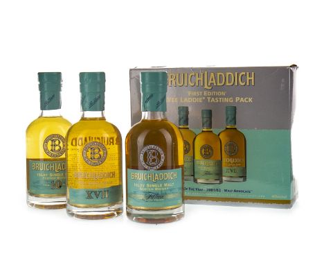 BRUICHLADDICH FIRST EDITION WEE LADDIE TASTING PACK (3X20CL) Single Malt Scotch Whisky Includes Bruichladdich aged 17 years (