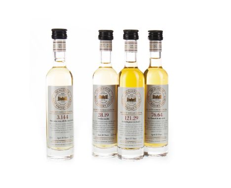 BOWMORE SMWS 3.144 AGED 10 YEARS Single Malt Scotch Whisky 10cl, 57.5% volume. TULLIBARDINE SMWS 28.19 AGED 18 YEARS Single M