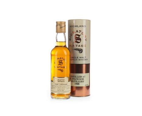 LINKWOOD 1988 SIGNATORY VINTAGE AGED 13 YEARS - 35CL Single Malt Scotch Whisky Distilled 30 November 1988, matured in sherry 
