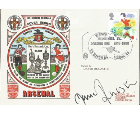 Arsenal Record Holders Dawn First Day Cover 1988 Signed By David Rocastle. Good condition. All autographs come with a Certifi