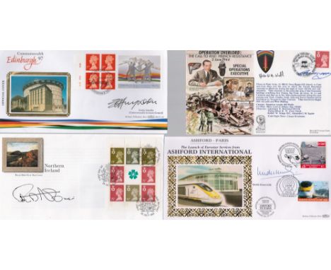 Cover Collection. Operation Overlord French Resistance flown cover in Piper Aztec signed by Squadron Leader Bill Webb and Co 