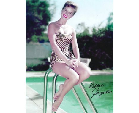 Actor, Debbie Reynolds signed 10x8 colour photograph. Reynolds (April 1, 1932 - December 28, 2016) was an American actress, s