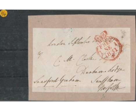 Sir Sandford Graham 2nd Bart signed 5x4 vintage letter page dated 1831. The Graham Baronetcy, of Kirkstall in Yorkshire was c