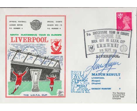 Liverpool v Eintracht Frankfurt 1972 Dawn First Day Cover Signed By Kevin Keegan. Good condition. All autographs come with a 