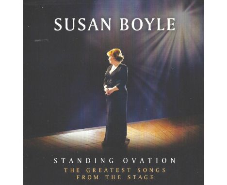 Singer, Susan Boyle signed CD sleeve complete with disc for her album: Standing Ovation: The Greatest Songs from the Stage. T