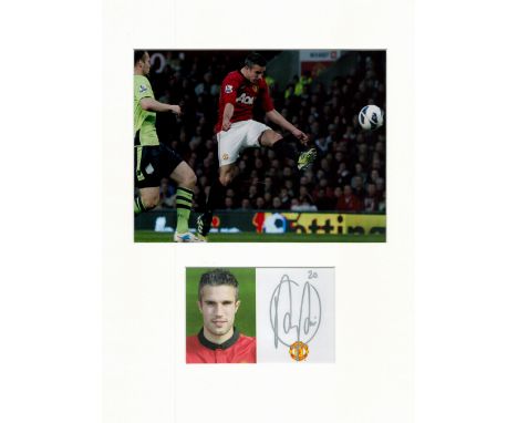 4Football Robin Van Persie 16x12 overall Manchester United mounted signature piece includes signed picture card and a superb 