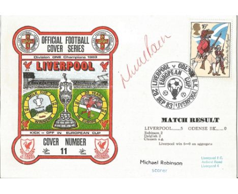 Liverpool V Odense Bk 1983 European Cup Dawn First Day Cover Signed By Michael Robinson. Good condition. All autographs come 