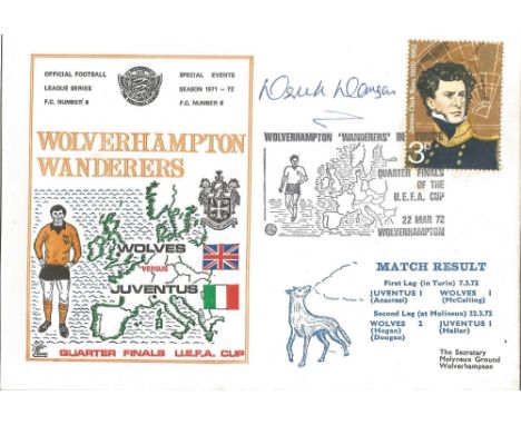 Wolverhampton Wanderers V Juventus 1972 Dawn First Day Cover Signed By Derek Dougan. Good condition. All autographs come with