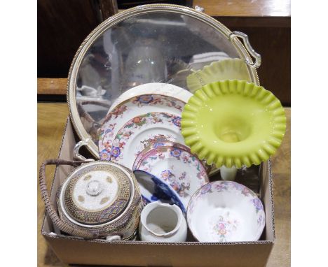 Large pearl lustre jug with matching ewer, another ewer&nbsp;with Mackintosh-style decoration, assorted ceramics&nbsp;and an 