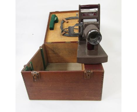 Kershaw model 250 strip projector, serial number 10589, housed in a wooden box, together with a Kodaslide table projector, Ki