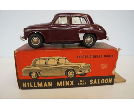 Vintage Hillman minx deluxe saloon electric scale model with original box 