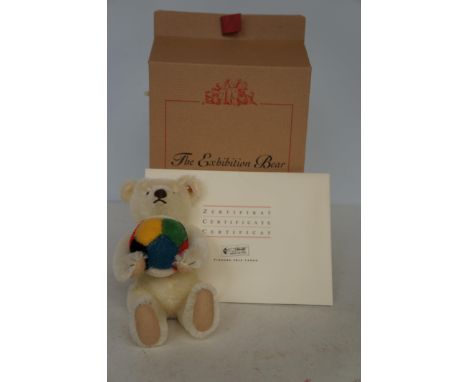 Steiff exhibition bear with original box &amp; coa 