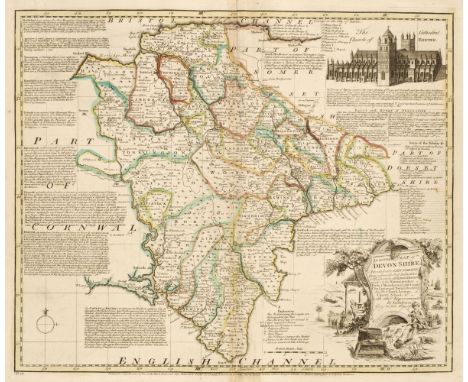 Devon. Bowen (Emanuel). An Accurate Map of Devonshire Divided into its Hundreds..., John Bowles &amp; Son, Messrs. Bakewell &