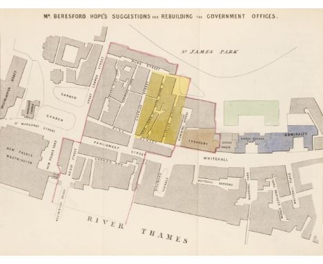 Architectural pamphlets. A collection of 15 London-related architectural pamphlets, bound in one volume, 1857-63:1. Public Of