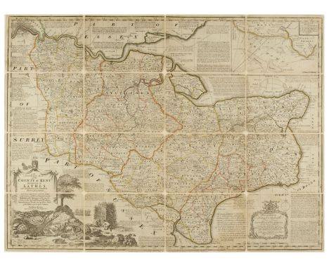 Folding Maps. A collection of 23 maps, 18th &amp; 19th century, 23 engraved and lithographic map sheets of British county and