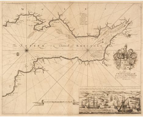 Bristol Channel. Collins (Captain Greenville). Untitled chart of the Bristol Channel, circa 1780, uncoloured engraved sea cha