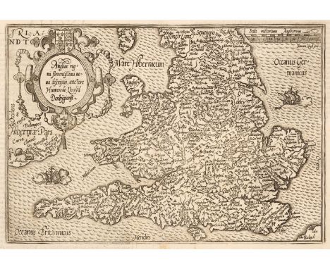 British Isles. Quad (Matthias), Angliae regni florentisimi nova descriptio auctore Humeredo Lhuyd Denbygiense, Cologne [1592 